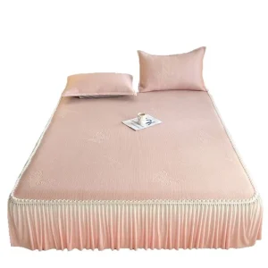Princess Style Doudou Air Conditioning Soft Mat Cool Feeling Class Cooling Washable Three Piece Bed Skirt Solid Pattern