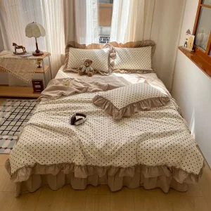 Princess Style Four Piece Bed Cover Set 600TC Polyester Fabric American Design Customizable