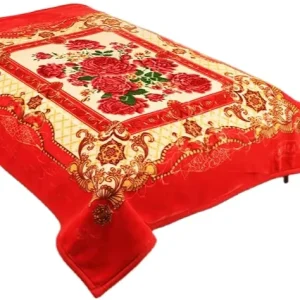 Print Customizable Knitted 100% Polyester Raschel Blanket Muslin with Floral Dot Patterns