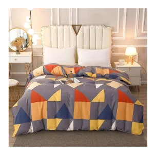 Printed 3 Pcs Duvet Cover + Pillowcases Hotel Home 100% Cotton Bedding Set