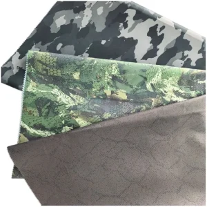Printed 3 in 1 Waterproof & Breathable 100% Polyester Taslan Fabric 375GSM for Wading Fishing Pants Hunting Clothing