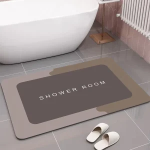 Printed Absorbent Non-Slip Bathroom Entrance Mat Toilet Door Mat Floor Mat