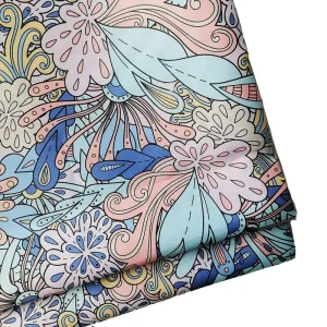 Printed Boho Paisley Flower Designer Soft Polyester Twill Interlining Fabric for Girls’ Jackets & Coats