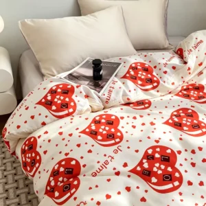 Printed Brushed Polyester Fabric Geometric Pattern Soft Warm for Quilt Cover Sheet Set Supplier