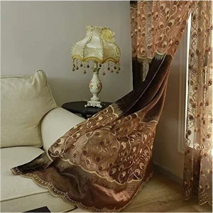 Printed Curtain Fabric Custom Floral Printed Curtains Roll for Living Room Home House Curtains Use