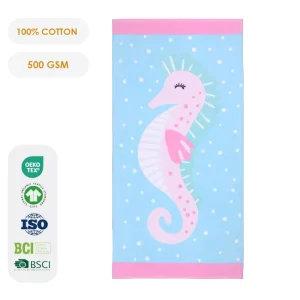 Printed Eco Friendly OEKO TEX Certified Large Beach Towel 100% Cotton Soft Absorbent Quick Dry for Pool Travel Summer