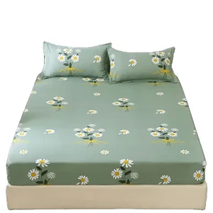 Printed King Size Fitted Single Double Size 100% Polyester Bed Cover Sheet Fitted Bed Sheet