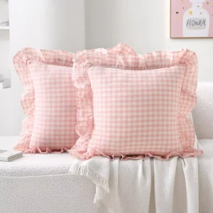 Printed Large Square Pillow Cases Embroidered Cushion Covers With Soft Down Pillow Protector for Sofa Bedroom Decor
