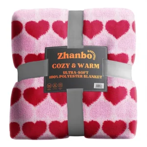 Printed Merino Like Blanket Soft Warm Faux Wool Throw for Home Decor GRS OEKO TEX Certified Eco Friendly Factory