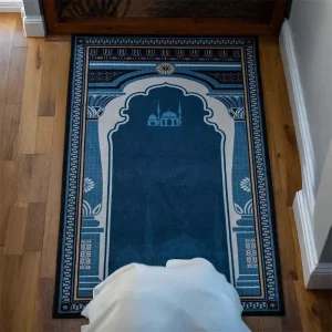 Printed Muslim Prayer Rug Islamic Prayer Mats Ramadan Gifts Turkish Anti Slip Soft Foldable Washable Praying Carpet