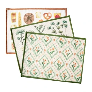 Printed Placemat Thickened Dining Table Mat Rectangle Thermal Insulation Mat Small Fresh Placemat