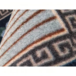 Printed Polyester Faux Coconut Door Mat PVC Backing Outdoor Entrance Rug Washable Non Slip Floor Mat