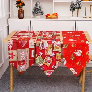 Printed Polyester Festive Table Runner 180X35cm for Christmas New Year Wedding Parties and Celebrations