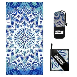 Printed Polyester Microfiber Summer Beach Towel Quick Dry Eco-Friendly Soft Absorbent for Swimming Vacation