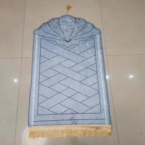 Printed Polyester Terylene Carpet Sponge Backed Non Slip Floor Mat Custom Shaped Prayer Rug Soft Comfortable Minimalist 70x110cm