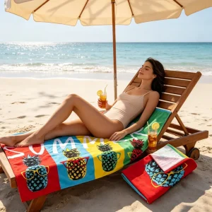 Printed Portable Swimming Soft Microfibre Beach Towels Quick Drying Summer Sand Beach Hotel Resort Custom Beach Towel