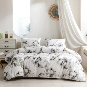 Printed Queen King Size 100% Polyester OEKO TEX Certified 200TC Luxury Quilt Cover Duvet Cover Comforter Bedding Set Home