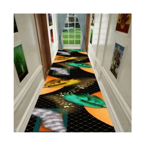 Printed Rug Long Hallway Runner Rug European Luxury Corridor Carpet