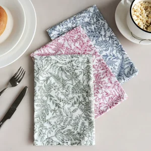 Printed Square Classic Reusable 100% Cotton Napkins Accessories Fabric for Home Restaurants Weddings Events