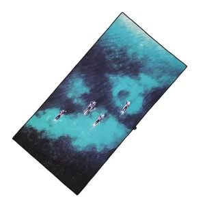 Printed Waffle Beach Towel Double sided Printed Hot Spring Vacation Quick drying Sports Yoga Bath Towel