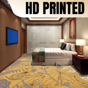 Printed Wall to Wall Carpet Custom Design Polyester Hotel Flooring