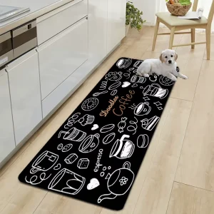 Printed Washable Home Area Rug Anti slip Water Absorbent Kitchen Laundry Runner Rug