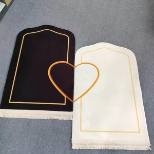 Printing Islamic Gift Set Muslim Prayer Carpet Rug Islamic Prayer Thick Islamic Couples Heart Prayer Mat