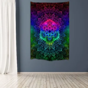 Printing Mandala Totem Talisman Amulet Indoor Decoration Polyester Wall Poster