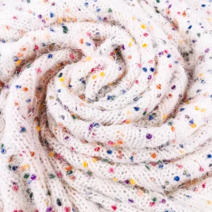 Private Label Custom Logo Super Soft Touch Handmade Polyester Knit Throw Blanket for Home Decor