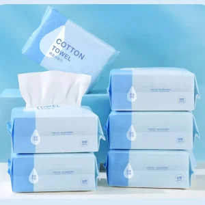 Private Label Facial Cleansing Disposable Cotton Tissue Disposable Facial Cotton Soft Tissue