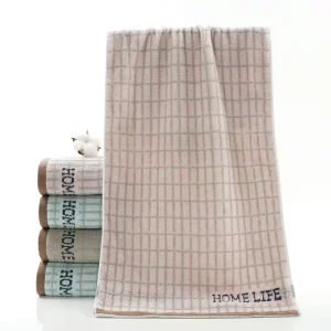 Private Label Household Bath Towel Cotton Polyester Mens Terry Washcloth Face Towel for Adults