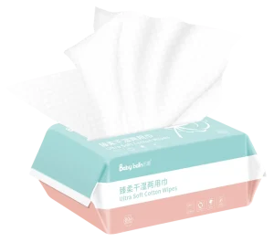 Private Label Soft Cotton Tissues Disposable Face Towel for Sensitive Skin Feminine Use for Cleaning