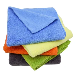 Professional 400gsm Edgeless Microfiber Cleaning Cloth Long Short Pile Towel Auto Detailing Drying Absorbent Waxing Polishing