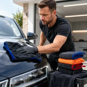 Professional Absorbent Microfiber Car Wash Towel 500 600GSM Lint free Twisted Loop Drying Towel for Auto Care Detailing Cleaning