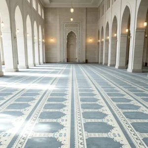 Professional Carpet Manufacturer Machine Printing Mosque Carpet Anti slip Big Size Custom Design for Mosque and Church