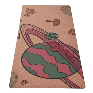 Professional Custom Pattern Design and Size Eco-Friendly Durable 3mm Natural Cork Yoga Mat with Carrying Bag