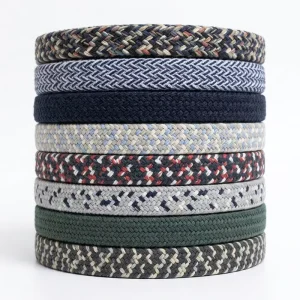 Professional Customized Pure Cotton Stretched Braided Elastic Webbing for Belt Watch Band Sewing Accessory