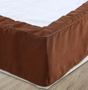 Professional Eco Brown Jacquard Bed Skirt