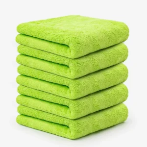 Professional Edgeless Coral Fleece Microfiber Car Wash Towel Super Absorbent Scratch Free Car Cleaning Cloth for Auto Detailing