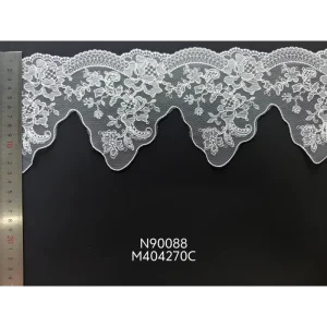 Professional Embroidery Mesh Fabric Supplier Narrow Stripe 100% Polyester Knitted Sheer Fabric Dresses Dance Costumes Girls Boys