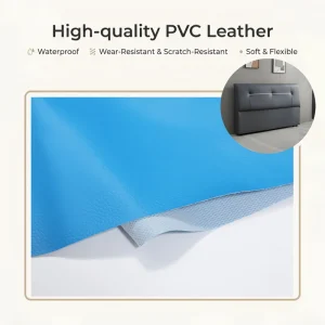 Professional Factory Easy to Clean Embossed Faux PVC Leather Fabric for Furniture Headboard Upholstery