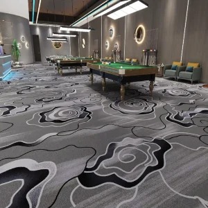 Professional Fireproof Woven Casino Patterned Polypropylene Carpet Floor Rugs for Gaming Room Club Prayer Use