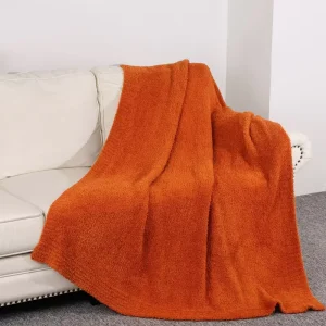 Professional Home Textile Supply Private Label Custom 50*60 Chunky Yarn Knit Throw Blanket for Home Hotel Staging