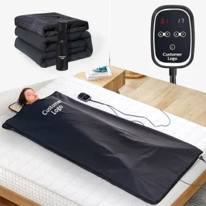 Professional Infrared Sauna Blanket Zipper Waterproof Heating Sauna Blanket With Remote Control for Home Spa