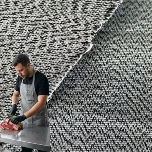 Professional Level 5 Cut Resistant Technical Fabric Glass Fiber PE Blend Fabric for Industrial and Protective Sleeves