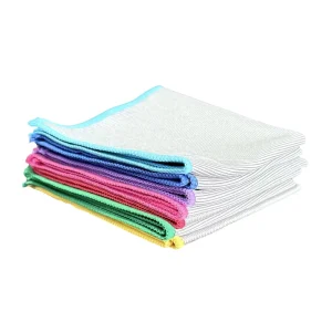 Professional Microfiber Glass Towel for Streak Free Window and Mirror Cleaning in Kitchen