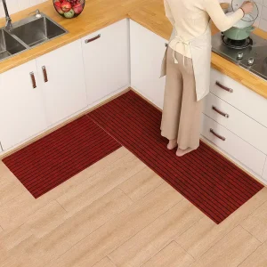 Professional Modern Leather Kitchen Mat Rug Set with Anti Waterproof Super Water Absorbent Eco Friendly Cookhouse Carpet Mats