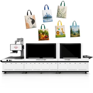 Professional Non Woven Bag Printer Reusable Tote Industry Fabric High Speed CMYK CE ISO Certified System Export Machine Factory
