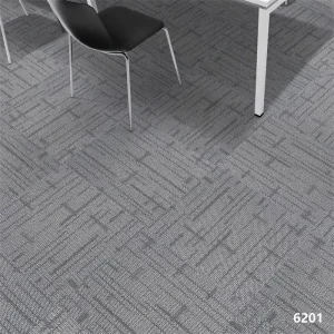 Professional Office Striped Carpet Tile Sound Insulation Modular Floor Rug for Conference Room Reception Area Hallway Floor
