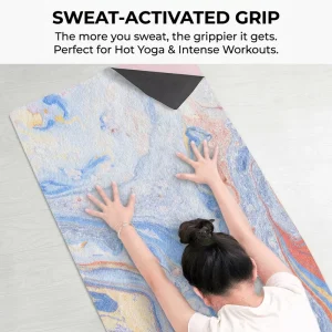 Professional Suede Yoga Mat 1.5mm Natural Rubber Base Sweat Absorbent Non Slip Foldable Carrying Bag Eco Friendly for Hot Yoga